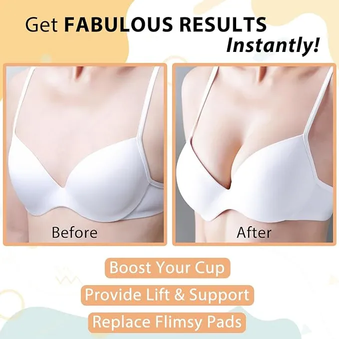 Nimiah Bra Pads Inserts Breast-Enhancers - Super Push-up Boob Pads Add 1-2 Cup Sizes | Sew in Bra Cups Fit A/B Cup