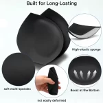 Nimiah Bra Pads Inserts Breast Enhancers, 2 Pairs Push Up Inserts Swimsuit Pads Fits D Cup, Black