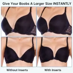 Nimiah Bra Pads Inserts Breast Enhancers, 2 Pairs Push Up Inserts Swimsuit Pads Fits D Cup, Black