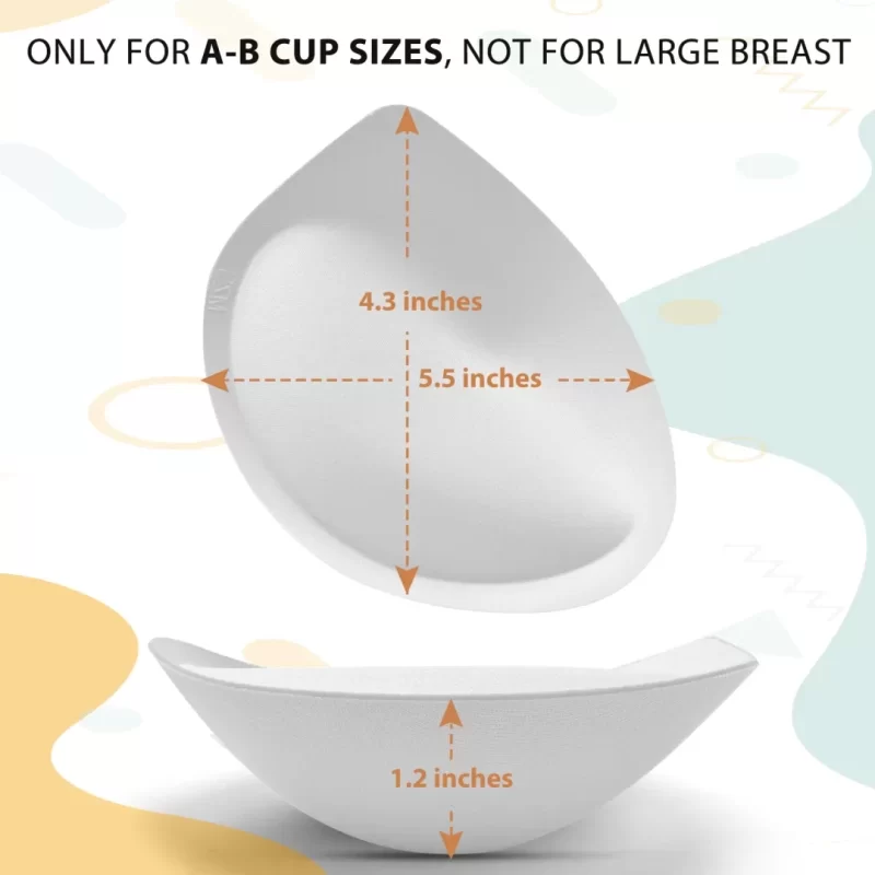 Nimiah Waterproof Swimsuit Bra Pads, Women's Push-up Bra Inserts Enhancer Breast Cups Removable Padding for Dresses, White