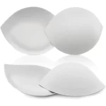 Nimiah Bra Pads Inserts Breast Enhancers, 2 Pairs Push Up Inserts Swimsuit Pads Fits D Cup, White