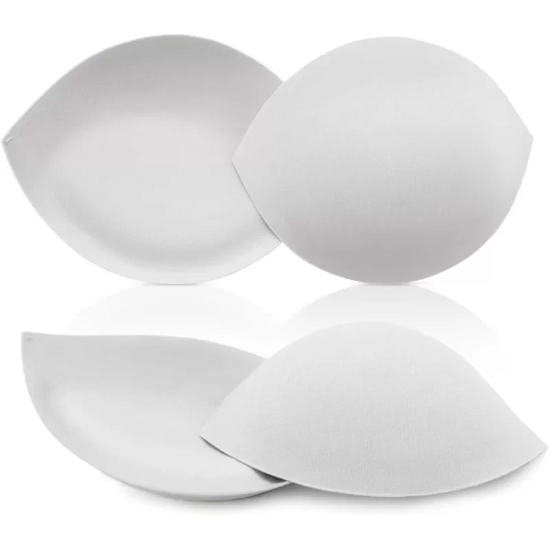 Nimiah Bra Pads Inserts Breast Enhancers, 2 Pairs Push Up Inserts Swimsuit Pads Fits D Cup, White