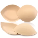 Nimiah Bra Pads Inserts Breast Enhancers, 2 Pairs Push Up Inserts Swimsuit Pads Fits D Cup, Beige
