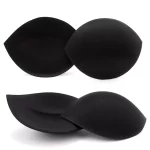 Nimiah Bra Pads Inserts Breast Enhancers, 2 Pairs Push Up Inserts Swimsuit Pads Fits D Cup, Black