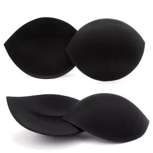 Nimiah Bra Pads Inserts Breast Enhancers, 2 Pairs Push Up Inserts Swimsuit Pads Fits D Cup, Black