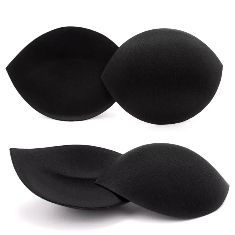 Nimiah Bra Pads Inserts Breast Enhancers, 2 Pairs Push Up Inserts Swimsuit Pads Fits D Cup, Black